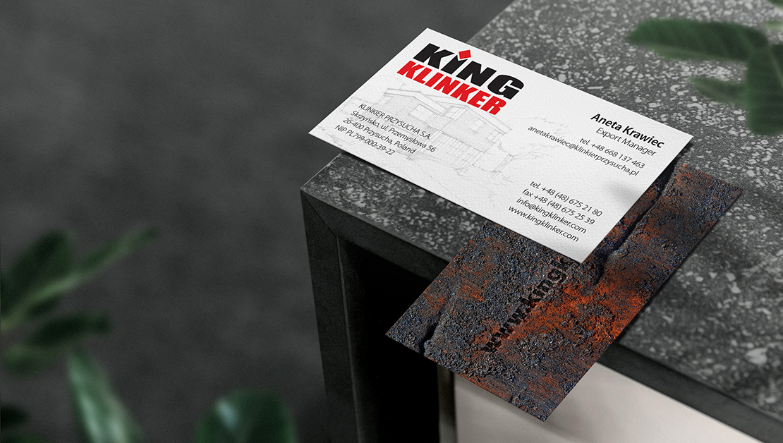 Projekt wizytówek King Klinker